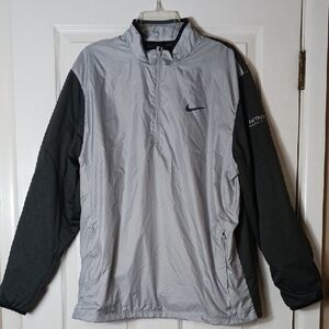 Nike Golf Gray Wind Breaker 1/4 Zip Up with Side Pockets Men's L